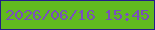 文字の大きさ：1、枠の色：221d89、背景の色：61ba1f、文字の色：7a4fbd 無料ブログパーツのブログ時計