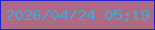 文字の大きさ：1、枠の色：221fce、背景の色：ac6a83、文字の色：43a7dc 無料ブログパーツのブログ時計