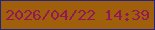 文字の大きさ：2、枠の色：222484、背景の色：9f5f0b、文字の色：921856 無料ブログパーツのブログ時計