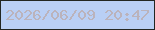 文字の大きさ：1、枠の色：222622、背景の色：b9cff5、文字の色：bbb3bc 無料ブログパーツのブログ時計