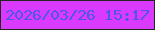 文字の大きさ：1、枠の色：22271e、背景の色：d93afb、文字の色：4d57e5 無料ブログパーツのブログ時計