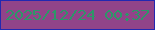 文字の大きさ：1、枠の色：2228b1、背景の色：914489、文字の色：2d9668 無料ブログパーツのブログ時計