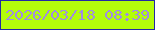 文字の大きさ：5、枠の色：2229a4、背景の色：b3fd0a、文字の色：a18ce2 無料ブログパーツのブログ時計