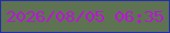 文字の大きさ：1、枠の色：222eac、背景の色：5e7351、文字の色：b717d4 無料ブログパーツのブログ時計