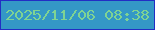 文字の大きさ：5、枠の色：222ec4、背景の色：3498c6、文字の色：7fd393 無料ブログパーツのブログ時計