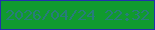 文字の大きさ：3、枠の色：2230ac、背景の色：109a2f、文字の色：277c7b 無料ブログパーツのブログ時計