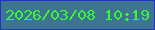文字の大きさ：1、枠の色：2233c0、背景の色：3d7492、文字の色：38f835 無料ブログパーツのブログ時計