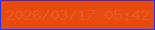 文字の大きさ：2、枠の色：2233eb、背景の色：e74a0d、文字の色：e75a24 無料ブログパーツのブログ時計