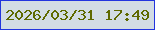 文字の大きさ：1、枠の色：2234de、背景の色：d2dce4、文字の色：5e6900 無料ブログパーツのブログ時計