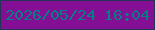 文字の大きさ：3、枠の色：223557、背景の色：840f95、文字の色：057e85 無料ブログパーツのブログ時計