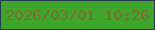 文字の大きさ：3、枠の色：223b4d、背景の色：3da52b、文字の色：7d7036 無料ブログパーツのブログ時計