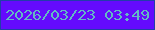 文字の大きさ：5、枠の色：223eab、背景の色：640bfe、文字の色：63b9c3 無料ブログパーツのブログ時計