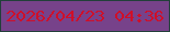 文字の大きさ：5、枠の色：223f3a、背景の色：77428a、文字の色：cf0f29 無料ブログパーツのブログ時計