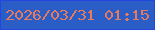 文字の大きさ：5、枠の色：2246de、背景の色：2a5ec6、文字の色：e67a5f 無料ブログパーツのブログ時計