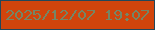文字の大きさ：4、枠の色：22475a、背景の色：d1440c、文字の色：748666 無料ブログパーツのブログ時計