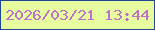 文字の大きさ：5、枠の色：224792、背景の色：e6fc9f、文字の色：bc72ca 無料ブログパーツのブログ時計