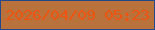 文字の大きさ：4、枠の色：22498c、背景の色：ba723c、文字の色：ed5410 無料ブログパーツのブログ時計