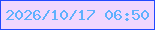 文字の大きさ：5、枠の色：2249ff、背景の色：f1d7fe、文字の色：5eb0fd 無料ブログパーツのブログ時計