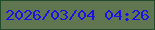 文字の大きさ：1、枠の色：224b2b、背景の色：607651、文字の色：1a12e8 無料ブログパーツのブログ時計