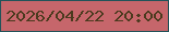 文字の大きさ：1、枠の色：225359、背景の色：c6666b、文字の色：4b3a1e 無料ブログパーツのブログ時計