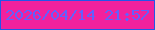 文字の大きさ：2、枠の色：2256e9、背景の色：f1219d、文字の色：6260fd 無料ブログパーツのブログ時計