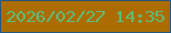 文字の大きさ：4、枠の色：22577e、背景の色：ab6d01、文字の色：5fbb77 無料ブログパーツのブログ時計
