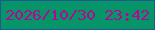 文字の大きさ：3、枠の色：225891、背景の色：069568、文字の色：b70695 無料ブログパーツのブログ時計