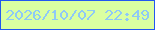 文字の大きさ：3、枠の色：2258f0、背景の色：daffa1、文字の色：8ec9f6 無料ブログパーツのブログ時計
