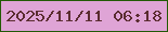文字の大きさ：2、枠の色：225905、背景の色：dfa4d6、文字の色：5a2c30 無料ブログパーツのブログ時計