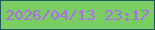 文字の大きさ：5、枠の色：22595f、背景の色：7acd63、文字の色：b367f1 無料ブログパーツのブログ時計