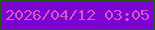 文字の大きさ：5、枠の色：225a0e、背景の色：7c04d3、文字の色：d15ac6 無料ブログパーツのブログ時計