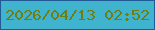文字の大きさ：4、枠の色：225a96、背景の色：40b3cf、文字の色：6e7e10 無料ブログパーツのブログ時計