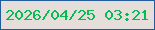 文字の大きさ：2、枠の色：225d9b、背景の色：e6dedb、文字の色：03bd53 無料ブログパーツのブログ時計