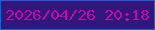 文字の大きさ：3、枠の色：225dd5、背景の色：30167d、文字の色：c30aa0 無料ブログパーツのブログ時計