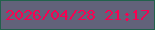 文字の大きさ：1、枠の色：22614c、背景の色：62627a、文字の色：f80152 無料ブログパーツのブログ時計