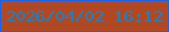 文字の大きさ：5、枠の色：2262de、背景の色：b04923、文字の色：1782c5 無料ブログパーツのブログ時計