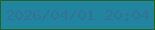 文字の大きさ：2、枠の色：226426、背景の色：22859f、文字の色：34719b 無料ブログパーツのブログ時計