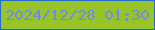 文字の大きさ：1、枠の色：226ac6、背景の色：98c329、文字の色：698be1 無料ブログパーツのブログ時計