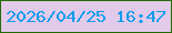 文字の大きさ：4、枠の色：226b00、背景の色：e2caea、文字の色：0d9dec 無料ブログパーツのブログ時計
