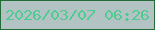 文字の大きさ：3、枠の色：226c37、背景の色：b3c3c3、文字の色：4ecb90 無料ブログパーツのブログ時計