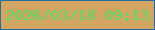 文字の大きさ：1、枠の色：226f9d、背景の色：d2a561、文字の色：52dd6b 無料ブログパーツのブログ時計