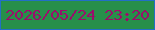 文字の大きさ：1、枠の色：226fc6、背景の色：278f4a、文字の色：9b0e6b 無料ブログパーツのブログ時計