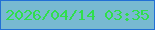 文字の大きさ：5、枠の色：2270d5、背景の色：78bad1、文字の色：2fdf4c 無料ブログパーツのブログ時計