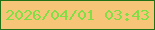 文字の大きさ：3、枠の色：227117、背景の色：f7c578、文字の色：80de47 無料ブログパーツのブログ時計