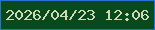 文字の大きさ：1、枠の色：2274d7、背景の色：084a1e、文字の色：d1dab3 無料ブログパーツのブログ時計