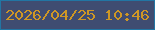 文字の大きさ：4、枠の色：2275a3、背景の色：3f4c71、文字の色：ce9725 無料ブログパーツのブログ時計