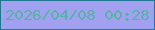 文字の大きさ：5、枠の色：227692、背景の色：a1a0f1、文字の色：56b2a5 無料ブログパーツのブログ時計