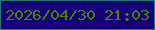 文字の大きさ：1、枠の色：227778、背景の色：17017a、文字の色：4b8207 無料ブログパーツのブログ時計