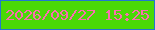 文字の大きさ：4、枠の色：2277d0、背景の色：4ad906、文字の色：f96eae 無料ブログパーツのブログ時計