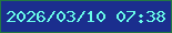 文字の大きさ：2、枠の色：227842、背景の色：1b2e8e、文字の色：69fbe8 無料ブログパーツのブログ時計